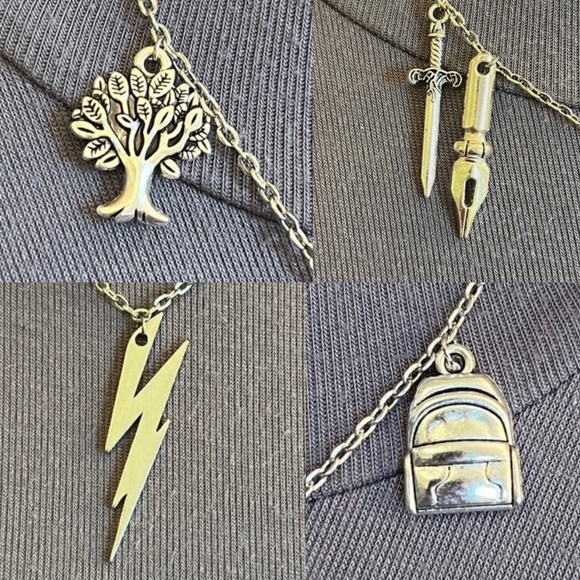 Percy Jackson The Lightning Thief by Rick Riordan Handmade Literature Necklace - Picture 4 of 16